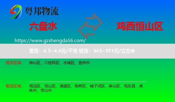 六盘水到恒山区物流专线