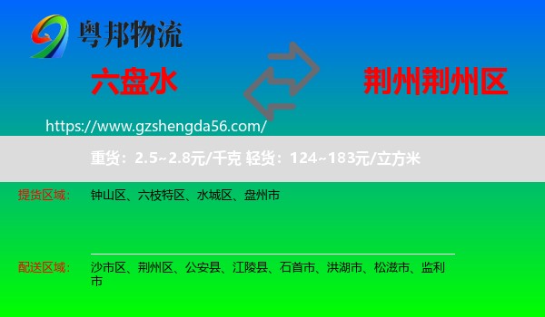 六盘水到荆州区物流专线