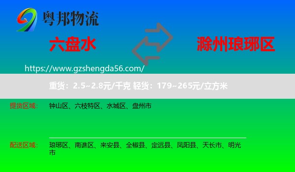 六盘水到琅琊区物流专线