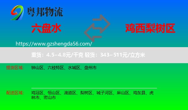 六盘水到梨树区物流专线