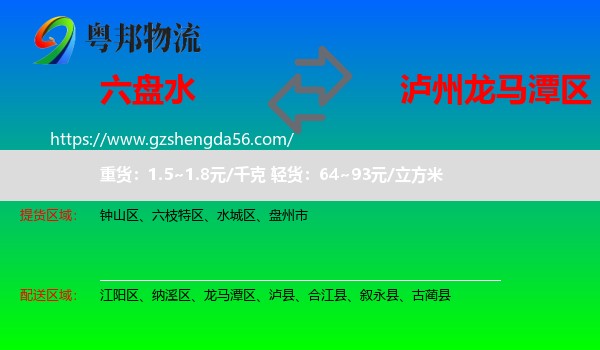 六盘水到龙马潭区物流专线