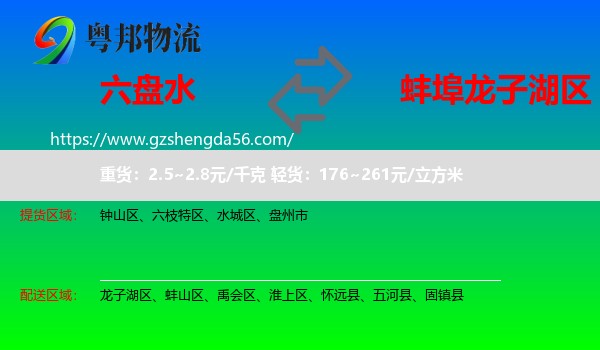 六盘水到龙子湖区物流专线