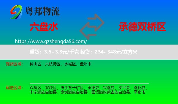 六盘水到双桥区物流专线