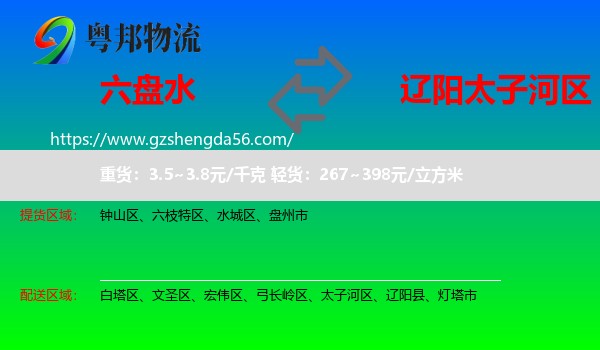 六盘水到太子河区物流专线