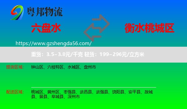 六盘水到桃城区物流专线