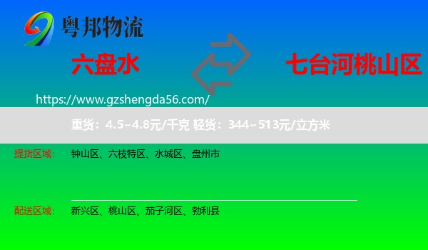 六盘水到桃山区物流专线