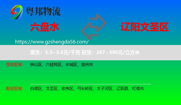 六盘水到文圣区物流专线