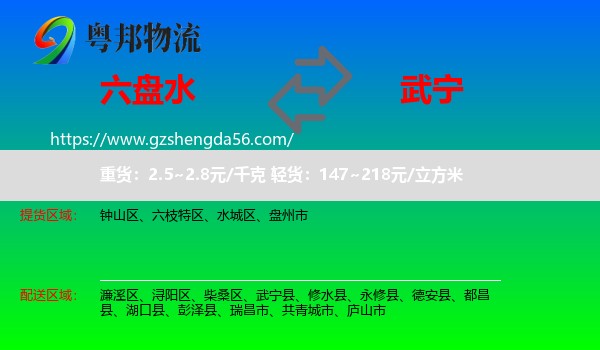 六盘水到武宁县物流专线
