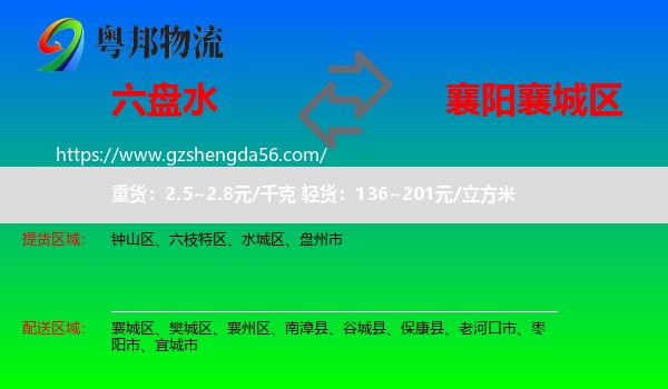 六盘水到襄城区物流专线