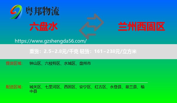 六盘水到西固区物流专线