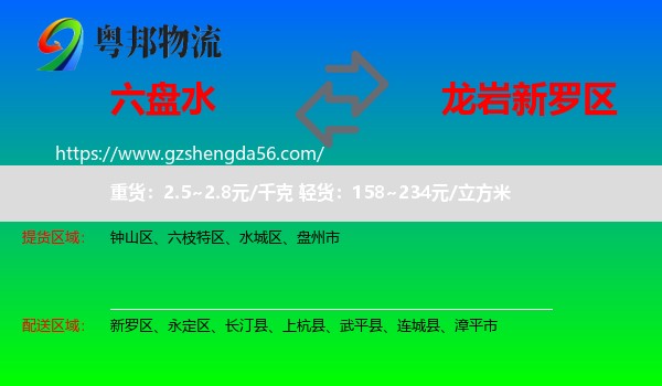 六盘水到新罗区物流专线