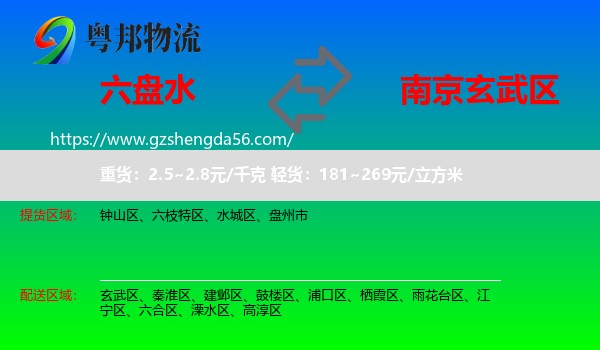 六盘水到玄武区物流专线