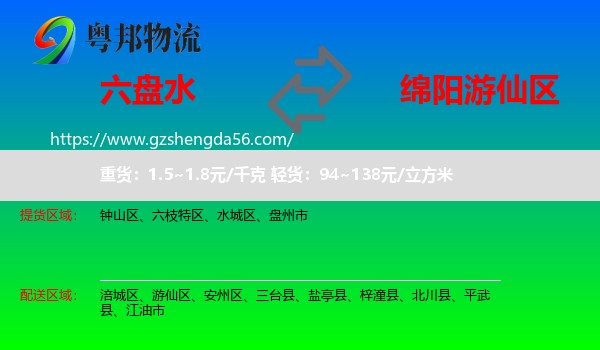 六盘水到游仙区物流专线