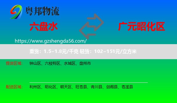 六盘水到昭化区物流专线