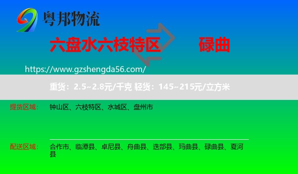 六枝特区到碌曲县物流专线