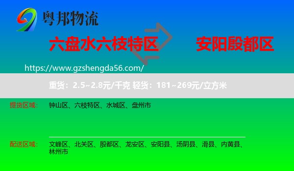 六枝特区到殷都区物流专线