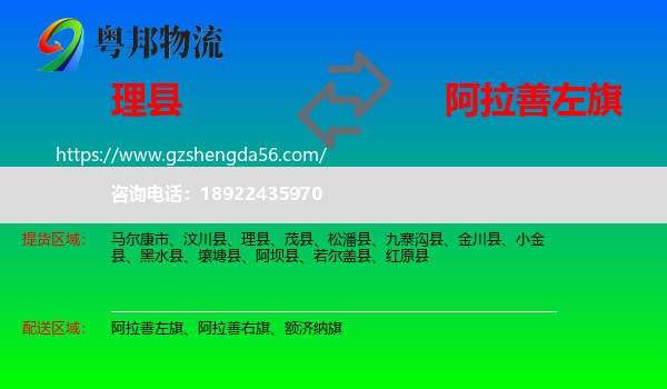 理县到阿拉善左旗物流专线