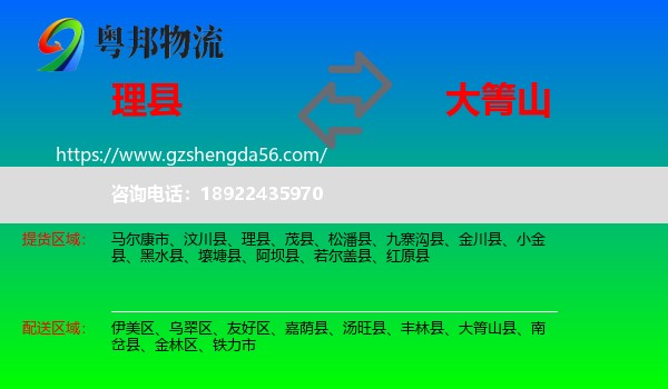 理县到大箐山县物流专线