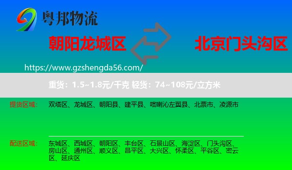 龙城区到门头沟区物流专线