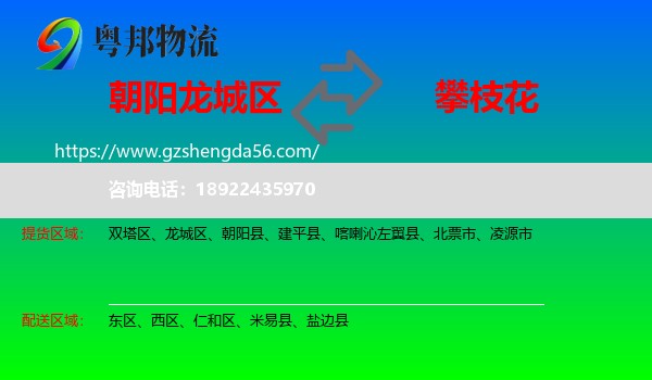 龙城区到攀枝花物流专线