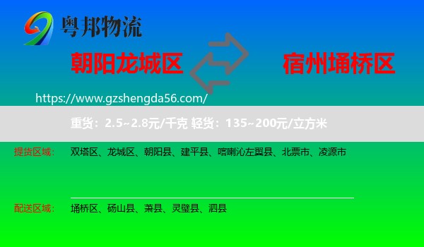 龙城区到埇桥区物流专线