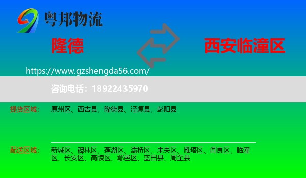 隆德县到临潼区物流专线