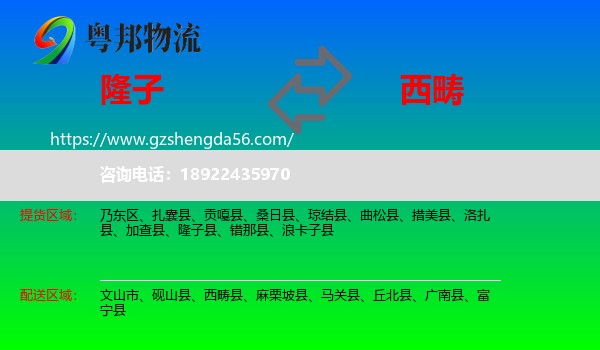 隆子县到西畴县物流专线