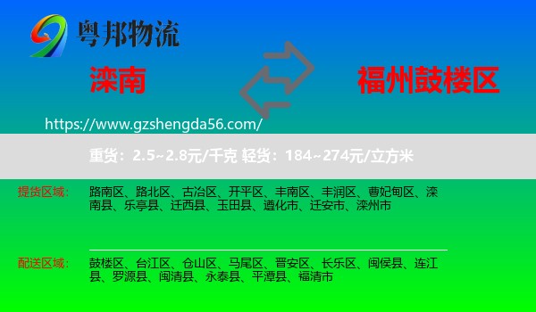 滦南县到鼓楼区物流专线
