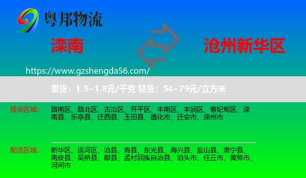 滦南县到新华区物流专线