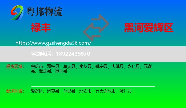 禄丰县到爱辉区物流专线