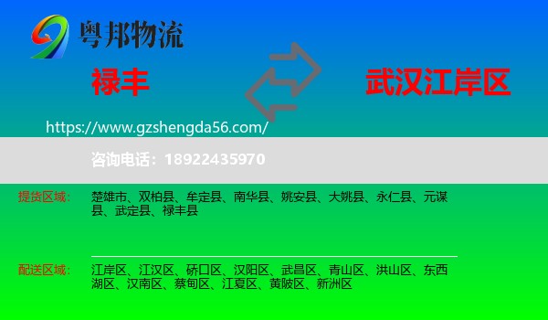 禄丰县到江岸区物流专线