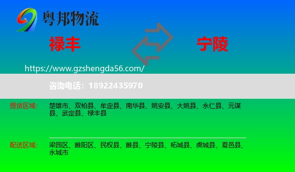 禄丰县到宁陵县物流专线