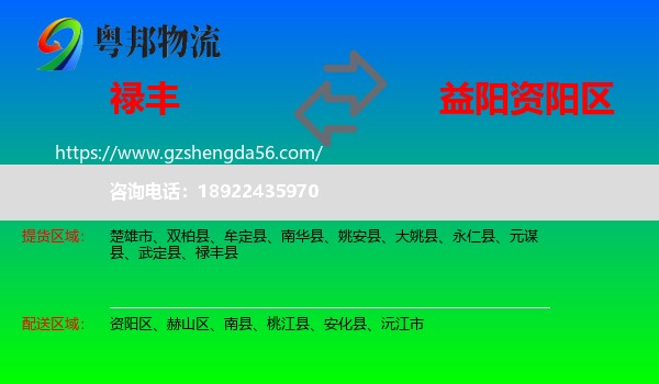 禄丰县到资阳区物流专线