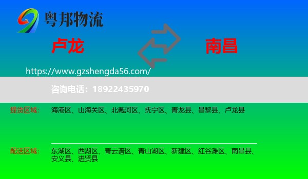 卢龙县到南昌专线