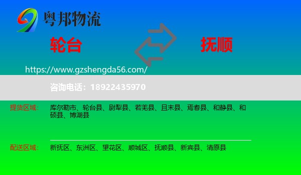 轮台县到抚顺物流专线