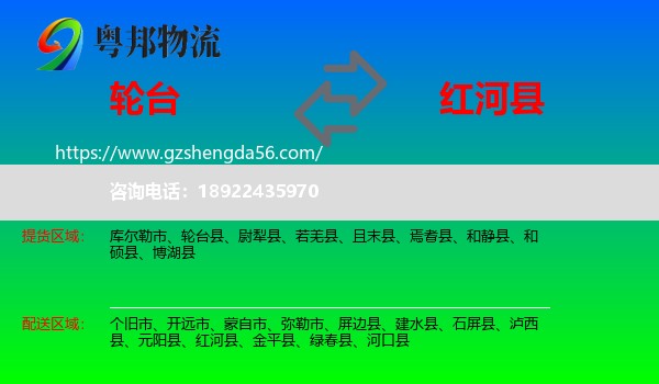 轮台县到红河县物流专线