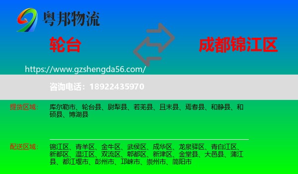 轮台县到锦江区物流专线