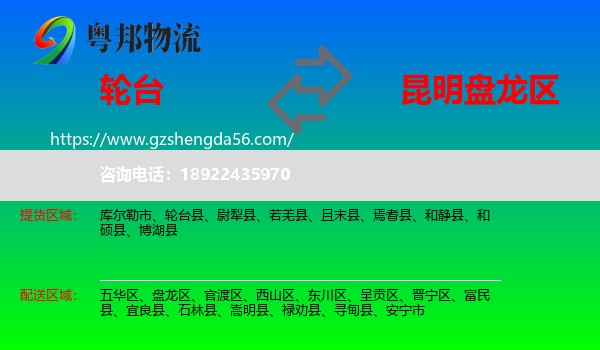 轮台县到盘龙区物流专线