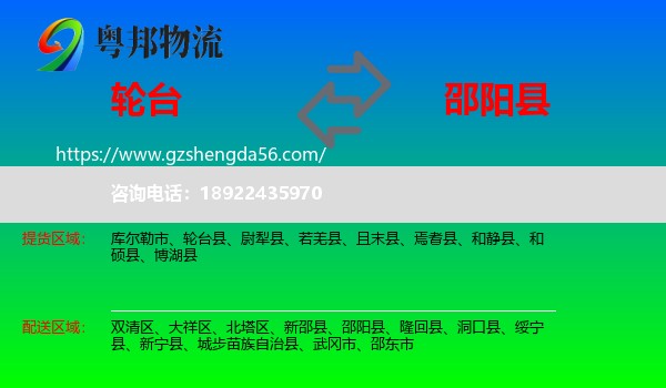 轮台县到邵阳县物流专线