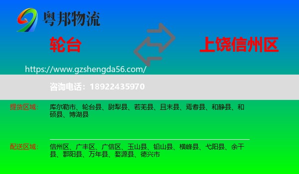 轮台县到信州区物流专线