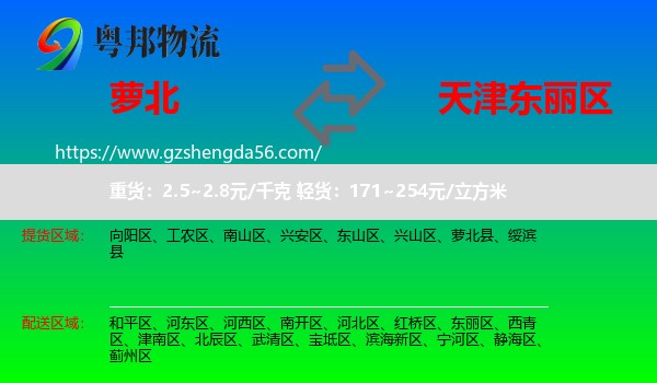 萝北县到东丽区物流专线