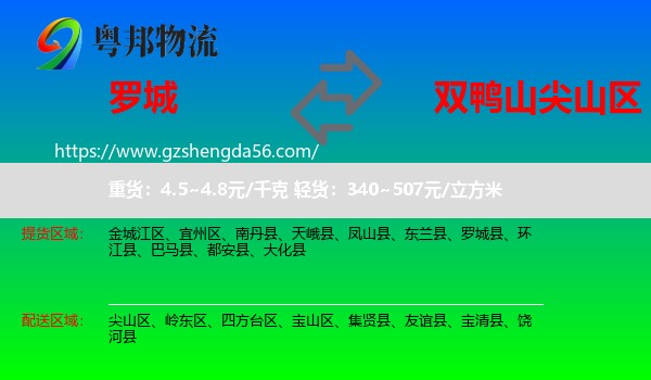 罗城县到尖山区物流专线
