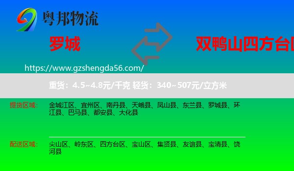 罗城县到四方台区物流专线