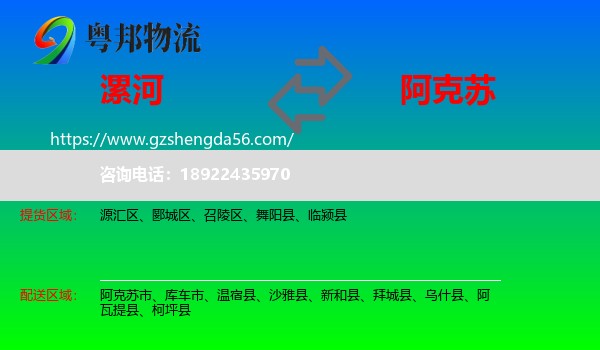 漯河到阿克苏物流