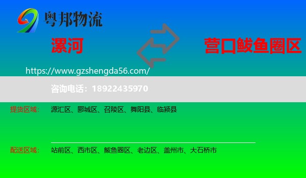 漯河到鲅鱼圈区物流专线