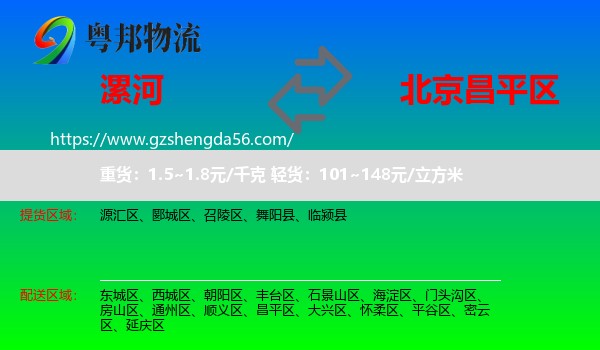 漯河到昌平区物流