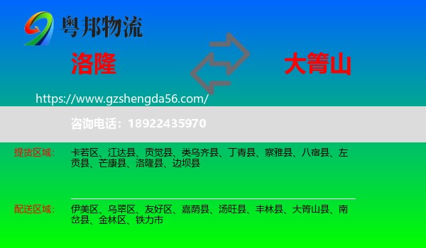 洛隆县到大箐山县物流专线