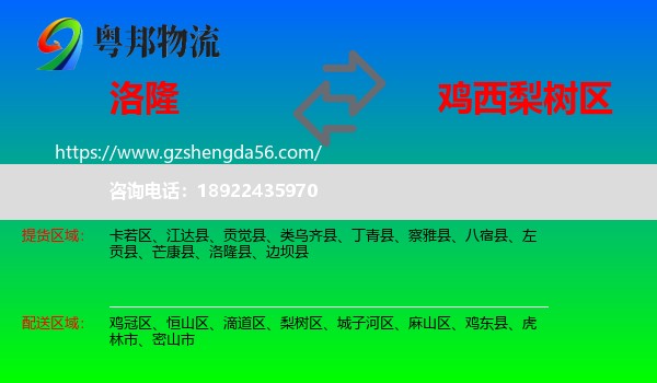 洛隆县到梨树区物流专线
