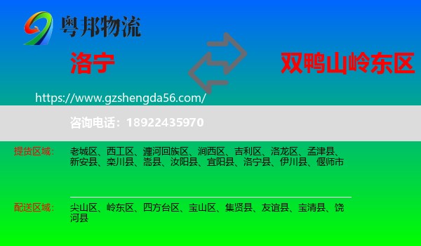 洛宁县到岭东区物流专线