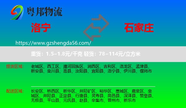 洛宁县到石家庄专线